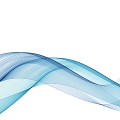 Abstract vector background, transparent waved lines for brochure, website, flyer design. Blue smoke wave. 10