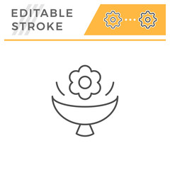 Flower bouquet line icon