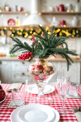 decorated New Year's table