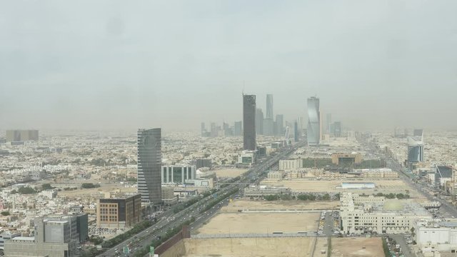 Riyadh Highway Traffic Saudi Arabia (4K)