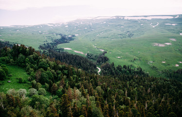 Fototapeta na wymiar Lagonaki plateau in summer in the Republic of Adygea, Russia