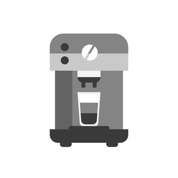 Coffee machine icon, flat style modern design