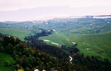 Lagonaki plateau in summer in the Republic of Adygea, Russia