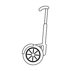 Hoverboard electric scooter black and white