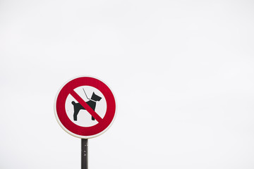 Symbole interdisant les chiens