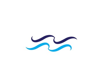 Water Wave symbol and icon Logo Template