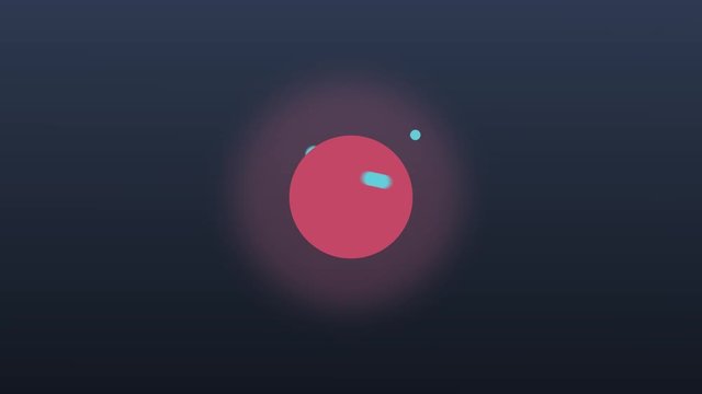 4k pink shine orbit atom molecule circle ellipse dark space motion planets stock footage looping logo animation