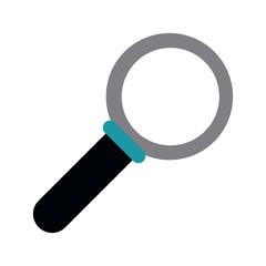 Magnifying glass symbol black and white