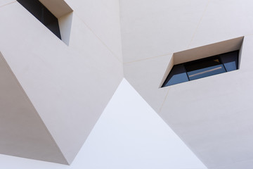Abstract white building exterior