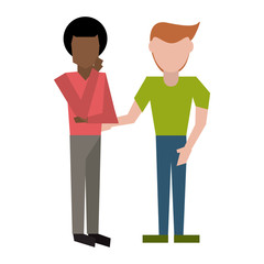 Couple in discussion black and white