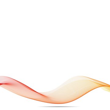 abstract red line orange wave yellow band on white background. vector illustration