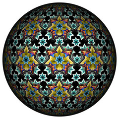 3D Bild - Kugel - Sternenmuster - Weihnachten - transparenter Background