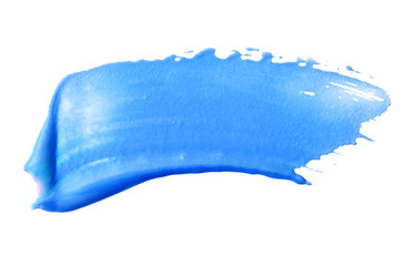 Abstract acrylic color brush stroke. Isolated.