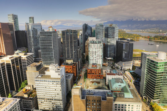 Aerial View Of The Vancouver, Canada Downtown