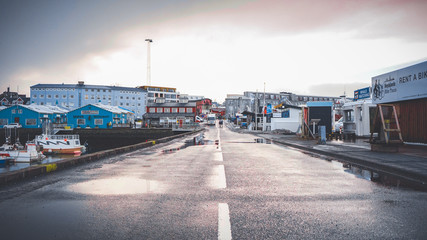 Old harbour Reykjavík - obrazy, fototapety, plakaty