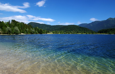  Landscape Bohinj Lake,with clear water.