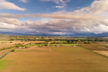 Fototapeta na wymiar Luftaufnahme Naturlandschaft Drome in Frankreich