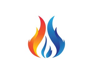 Fire flame Logo Template vector icon Oil, gas and energy