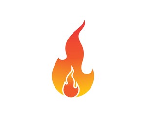 Fire flame Logo Template vector icon Oil, gas and energy