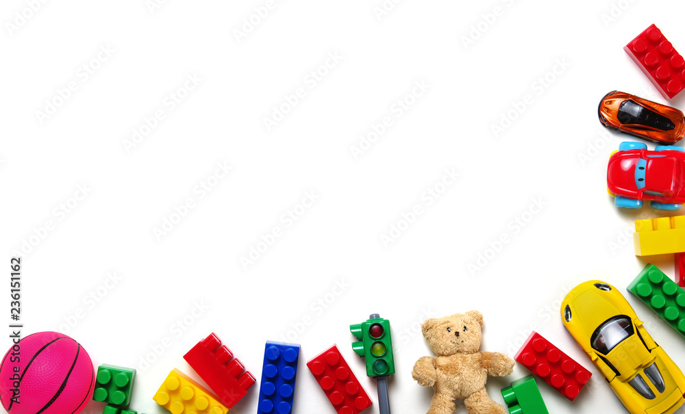 Wall mural Toys on a white