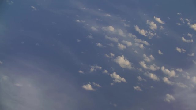 beautiful fast-sailing clouds on a Sunny day, shooting from aircraft