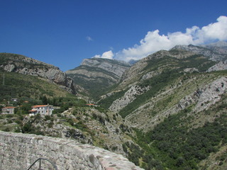 Montenegro mountain landscape near Bar