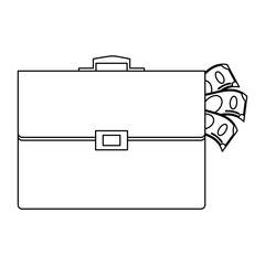 Money savings and investment black and white