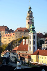 Fototapeta premium Panoramic view of Cesky Krumlov, Czech Republic