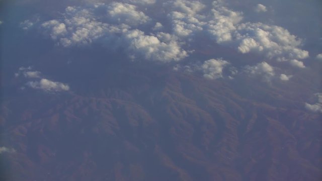 beautiful fast-sailing clouds on a Sunny day, shooting from aircraft