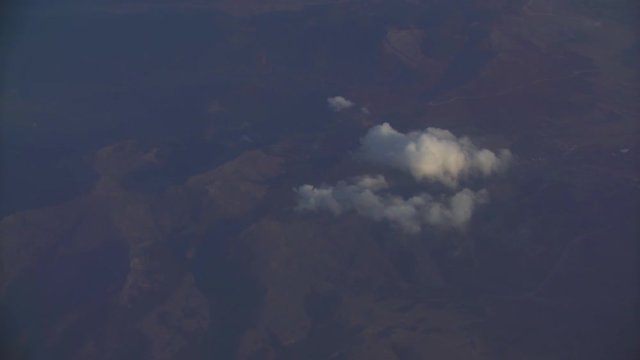 beautiful fast-sailing clouds on a Sunny day, shooting from aircraft