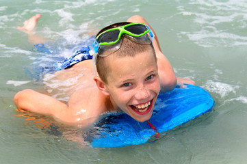 Bursting With Enjoyment While Boogie Boarding