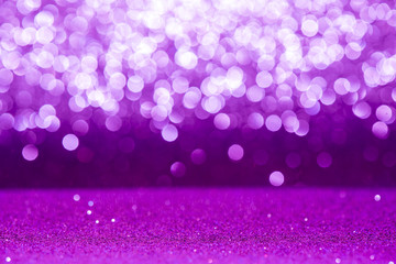 Purple glitter lights texture bokeh background Christmas