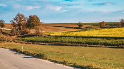 Beautiful autumn view near Aholming-Bavaria-Germany