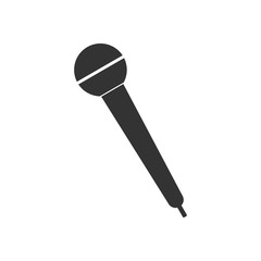 Microphone mic icon. Vector illustration, flat design.