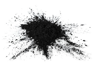 Activated charcoal powder isolated