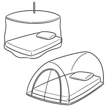 vector set of mosquito net