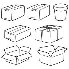 vector set of box