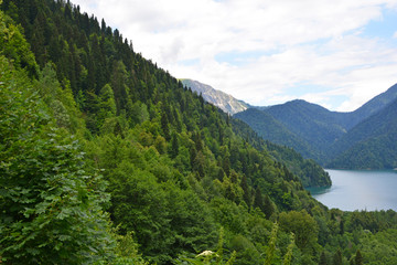 Beautiful lake Ritsa, Abkhazia