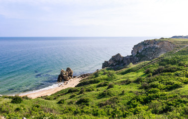 Fototapeta premium Coast of the Azov Sea, Crimea, Kerch, general beaches