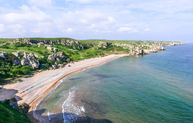 Sea coast. Coast of the Azov Sea, Crimea, Kerch, General Beaches.