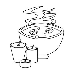 SPA beauty and health concept black and white