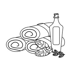 SPA beauty and health concept black and white