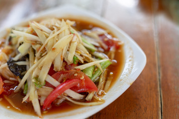 Famous Thai food, papaya salad or what we called 