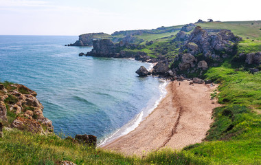 Sea coast. Coast of the Azov Sea, Crimea, Kerch, General Beaches.