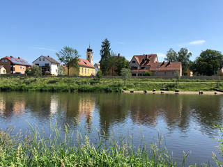 Fototapeta na wymiar Regen river in Regensburg