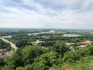 Fototapeta na wymiar Scenic view from the Donaustauf Castle