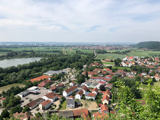 Fototapeta na wymiar Scenic view from the Donaustauf Castle