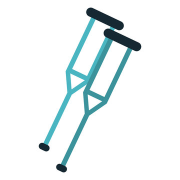 Handicap crutches symbol