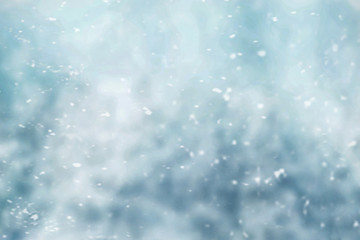 Snowing weather in winter