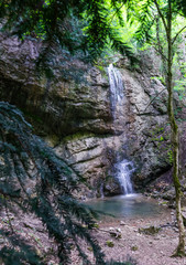 Fototapeta premium Mountain Waterfall Suatkan, Crimea